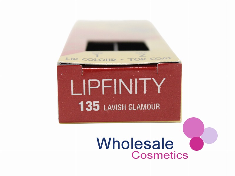 6 x Max Factor LipFinity 24H Gilded Edition Lip Colour - 135 LAVISH GLAMOUR